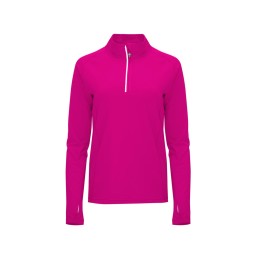 Толстовка с воротом на молнии женская "Melbourne", яркая фуксия
