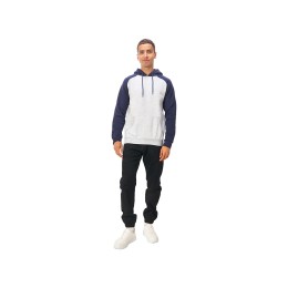 Толстовка с капюшоном «Dublin» мужская, темно-синий/серый меланж