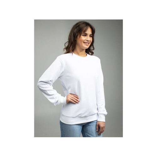 Толстовка втачной рукав. Модель 1 (Футер петлевой) (Размер 46-176, Цвет Белый)