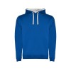 Толстовка с капюшоном "Urban" мужская, королевский синий/белый