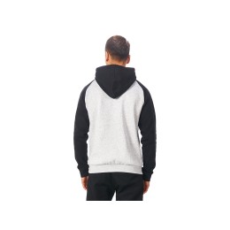 Толстовка с капюшоном «Dublin» мужская, черный/серый меланж