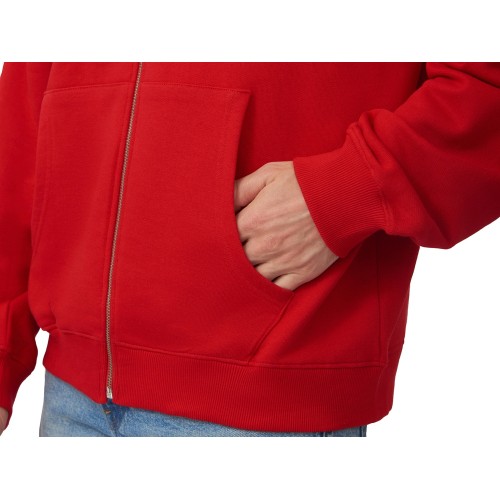 Толстовка оверсайз с капюшоном на молнии «Monaco», красный