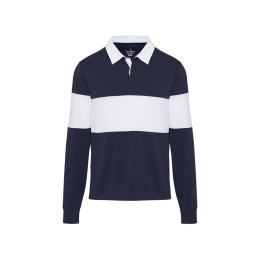 Clyde толстовка-поло унисекс для регби - Темно - синий / Белый