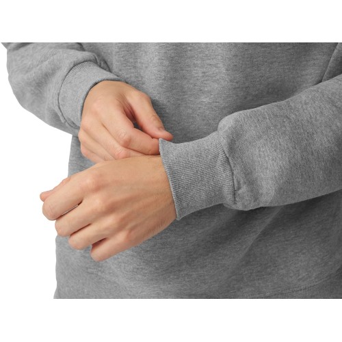 Толстовка с капюшоном оверсайз «Lisbon» унисекс, серый меланж