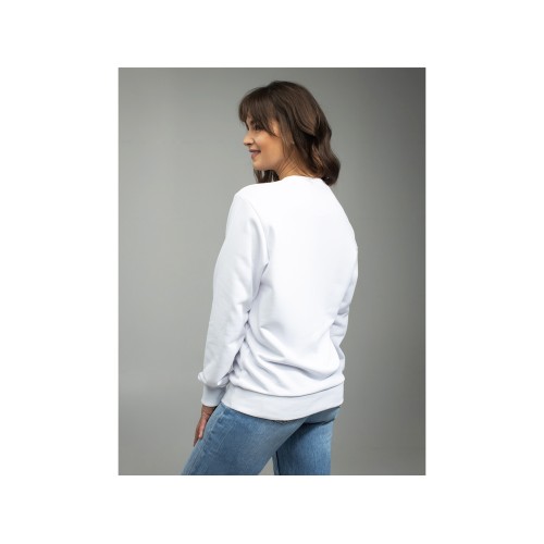 Толстовка втачной рукав. Модель 1 (Футер петлевой) (Размер 46-176, Цвет Белый)