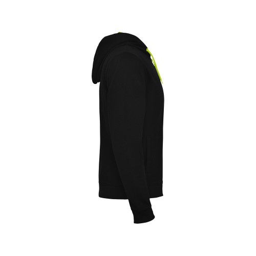 Толстовка на молнии "Fuji", черный/неоновый желтый