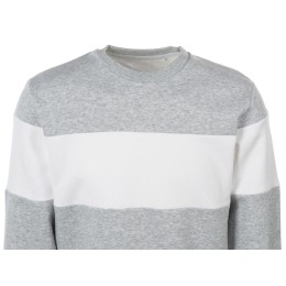 Свитшот блокинг «Edinburgh», серый меланж/белый, мужской