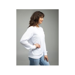 Толстовка втачной рукав. Модель 1 (Футер петлевой) (Размер 46-176, Цвет Белый)