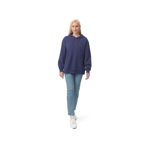 Толстовка с капюшоном оверсайз «Lisbon» унисекс, темно-синий