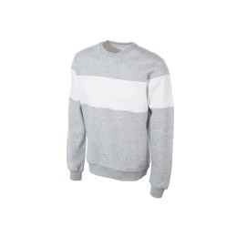 Свитшот блокинг «Edinburgh», серый меланж/белый, мужской