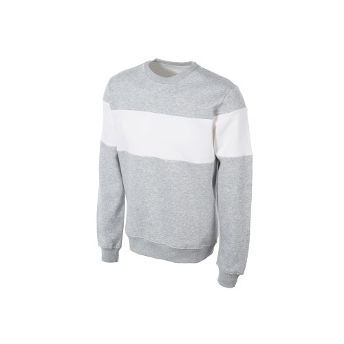 Свитшот блокинг «Edinburgh», серый меланж/белый, мужской