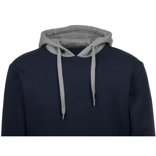 Толстовка с капюшоном "Amsterdam" мужская, темно-синий/серый меланж