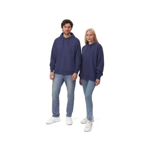 Толстовка с капюшоном оверсайз «Lisbon» унисекс, темно-синий