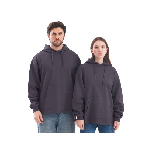 Худи оверсайз «Alpha.01» унисекс, темно-серый