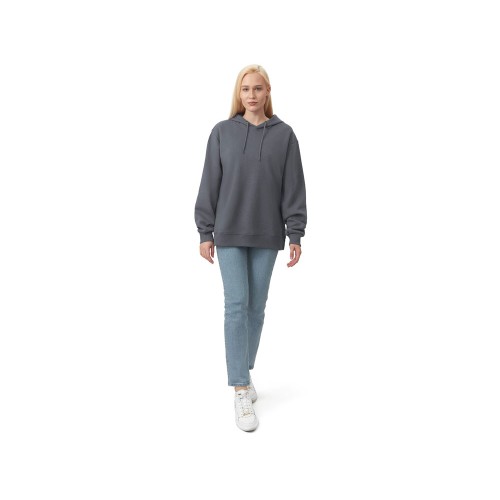 Толстовка с капюшоном оверсайз «Lisbon» унисекс, темно-серый