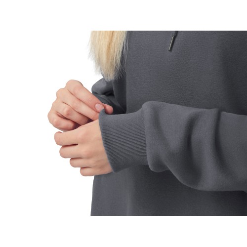 Толстовка с капюшоном оверсайз «Lisbon» унисекс, темно-серый