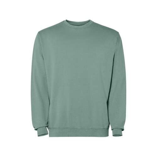 Свитшот «Jaya» унисекс, сине-зеленый выстиранный