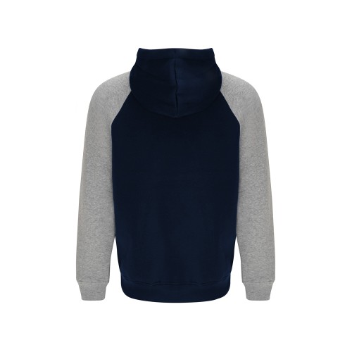 Толстовка с капюшоном "Badet" мужской, серый меланж/нэйви
