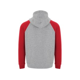 Толстовка с капюшоном "Badet" мужской, серый меланж/красный