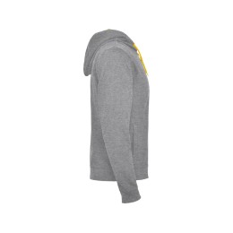 Толстовка на молнии "Fuji", серый меланж/неоновый оранжевый