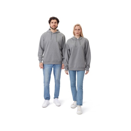 Толстовка с капюшоном оверсайз «Lisbon» унисекс, серый меланж
