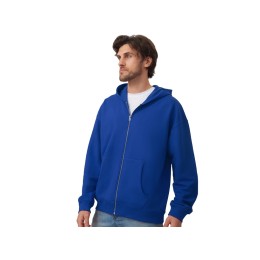 Толстовка оверсайз с капюшоном на молнии «Monaco», синий классический