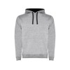 Толстовка с капюшоном "Urban" мужская, серый меланж/черный