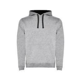 Толстовка с капюшоном "Urban" мужская, серый меланж/черный