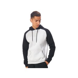 Толстовка с капюшоном «Dublin» мужская, черный/серый меланж