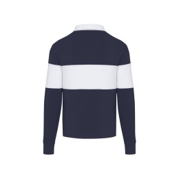 Clyde толстовка-поло унисекс для регби - Темно - синий / Белый