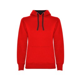 Толстовка с капюшоном "Urban" женская, красный/черный