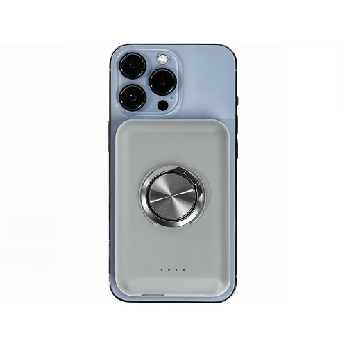 Магнитный беспроводной внешний аккумулятор "MagnetIQ", 5000 mah, 10 W, серый Cool gray 7C