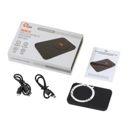 Магнитный беспроводной внешний аккумулятор "MagnetIQ", 5000 mah, 10 W, черный (Р)