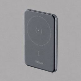 Внешний АКБ NRG MageSafe Alum 5000 мА-ч, 15Вт QI, серый, Deppa