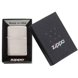 Зажигалка ZIPPO Armor™ c покрытием Brushed Chrome, латунь/сталь, серебристая, матовая, 38x13x57 мм