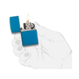 Зажигалка ZIPPO Classic с покрытием Sapphire™, латунь/сталь, синяя, глянцевая, 38x13x57 мм