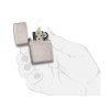 Зажигалка ZIPPO Armor™ c покрытием Brushed Chrome, латунь/сталь, серебристая, матовая, 38x13x57 мм