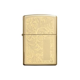 Зажигалка ZIPPO Venetian с покрытием High Polish Brass, латунь/сталь, золотистая, 38x13x57 мм