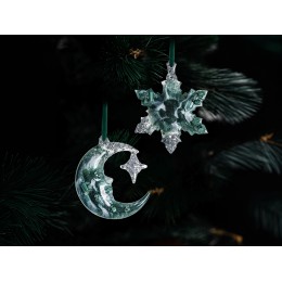 Елочные игрушки (Полумесяц+Снежинка) Авантюрин зеленый