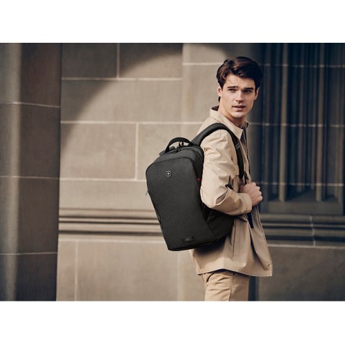 Рюкзак WENGER MX Light 16”, серый, 100% полиэстер, 31х20х44 см, 21 л