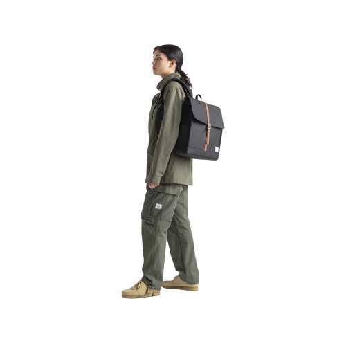 Herschel City рюкзак из переработанного материала объемом 16 л - сплошной черный