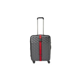Ремень багажный WENGER, черный/красный, полиэстер, 101,5 x 1,4 x 5 см