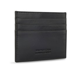 Портмоне для кредитных карт BUGATTI АРИСТОКРАТ | NOBILE, с защитой данных RFID, черное, натуральная воловья кожа, 10х0,3х8 см