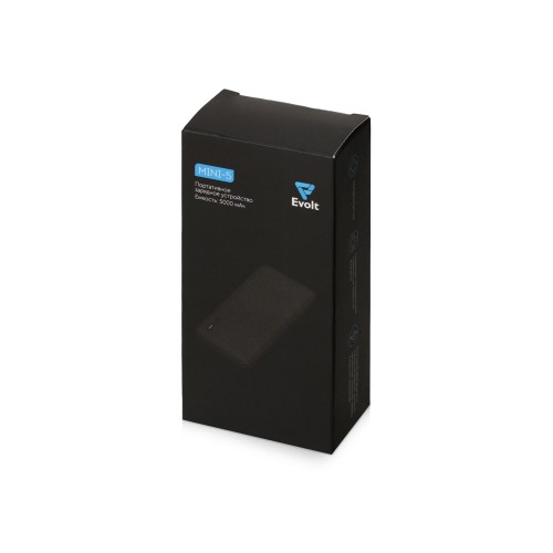 Внешний аккумулятор Evolt "Mini-5", 5000 mAh, серый