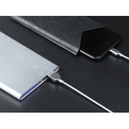 Внешний аккумулятор Rombica NEO AX70L, 7 000 мАч, алюминий, серебристый, чехол