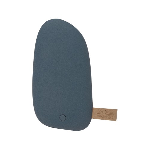 Внешний аккумулятор в форме камня «Stone», 5200 mAh, серо-синий