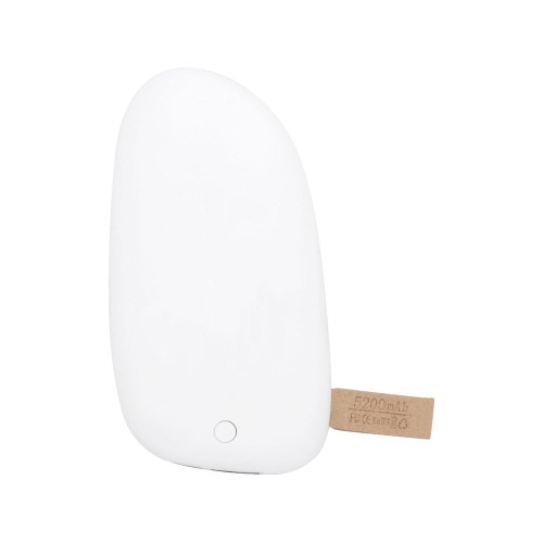 Внешний аккумулятор в форме камня «Stone», 5200 mAh, белый