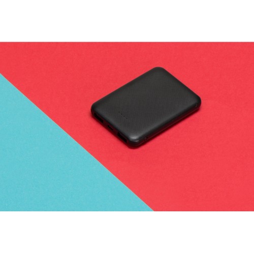 Портативное зарядное устройство"Grind", 5000 mAh, черный