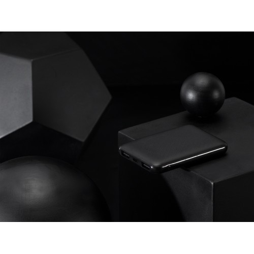 Портативное зарядное устройство"Grind", 5000 mAh, черный