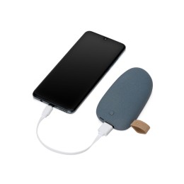 Внешний аккумулятор в форме камня «Stone», 5200 mAh, серо-синий